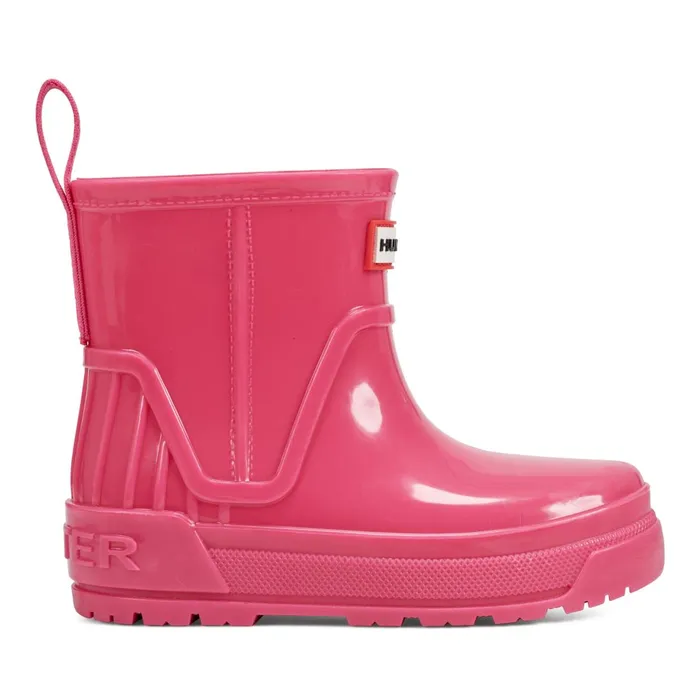 Hunter Boots Big Kids Grace Waterproof Rain Boots Dark Pink Kids Rain Boots