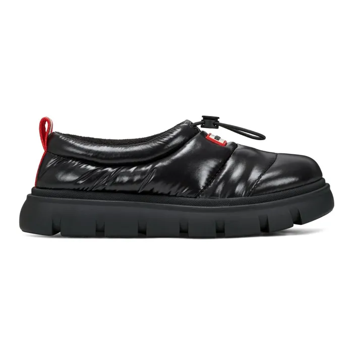 Hunter Boots Madison Lug Sole Insulated Water Resistant Slipon Shoes Black Women Insulated and Snow Boots