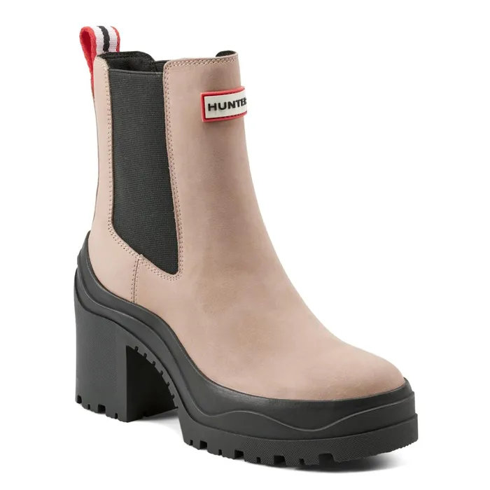 Hunter Boots Miana Heeled Waterproof Chelsea Boots Medium Natural Women Short and Ankle Boots Hunter Boots Miana Heeled Waterproof Chelsea Boots Medium Natural Women Short and Ankle Boots