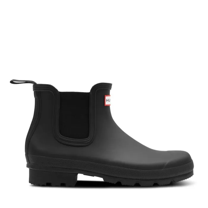 Hunter Boots Original Chelsea Boots Black Men Short and Ankle Boots