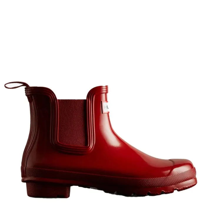 Hunter Boots Original Gloss Chelsea Boots 8211 Hunter Boots Military Red Women Short and Ankle Boots