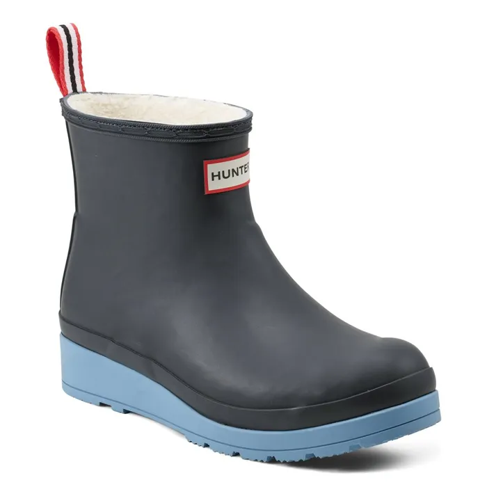 Hunter Boots PLAY Insulated Vegan Shearling Short Rain Boots Dark Blue Women Insulated and Snow Boots Hunter Boots PLAY Insulated Vegan Shearling Short Rain Boots Dark Blue Women Insulated and Snow Boots
