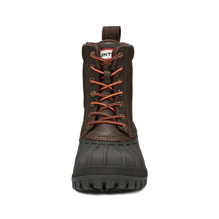 Hunter Boots Southall Insulated Waterproof Duck Boots Dark Brown Men Insulated and Snow Boots