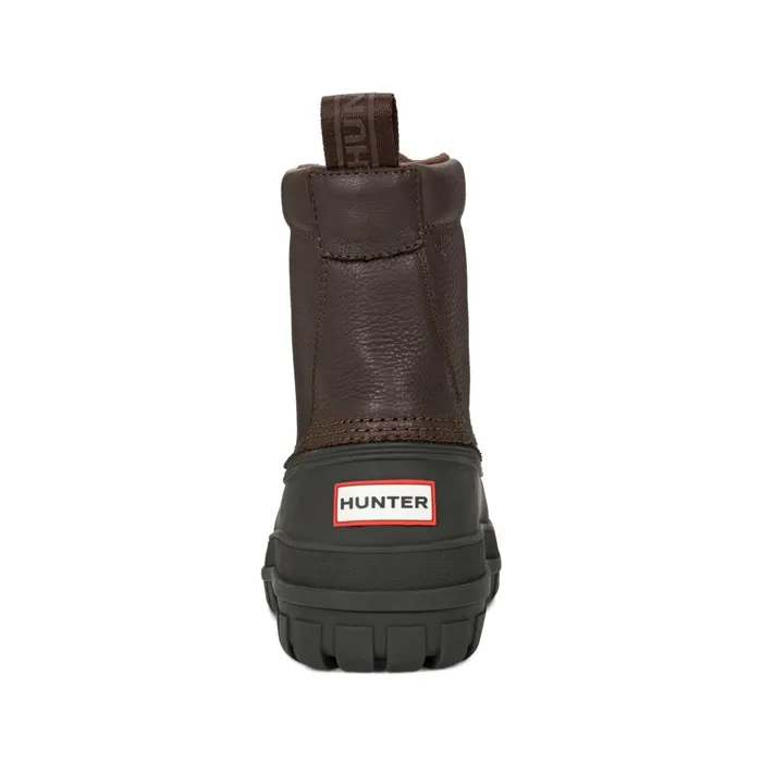 Hunter Boots Southall Insulated Waterproof Duck Boots Dark Brown Men Insulated and Snow Boots