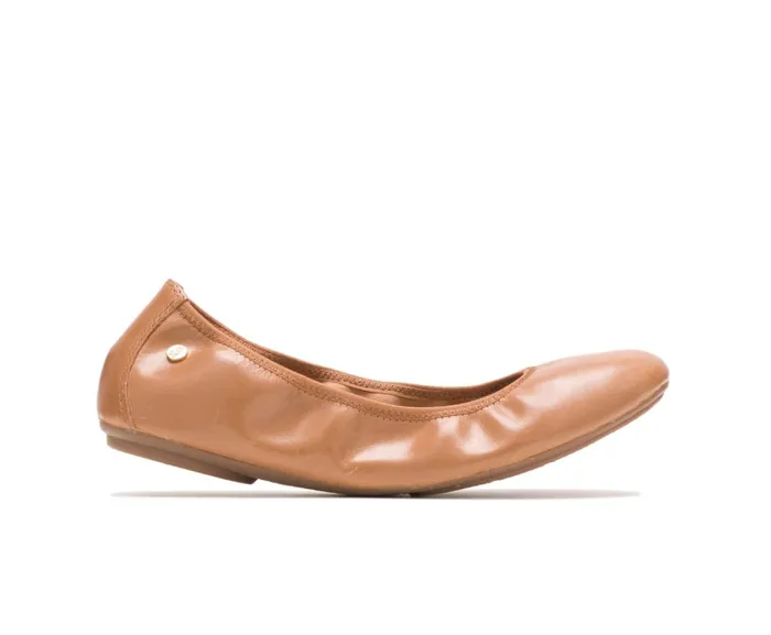 Hush Puppies Flats and SlipOns Women Chaste Ballet Cognac Leather