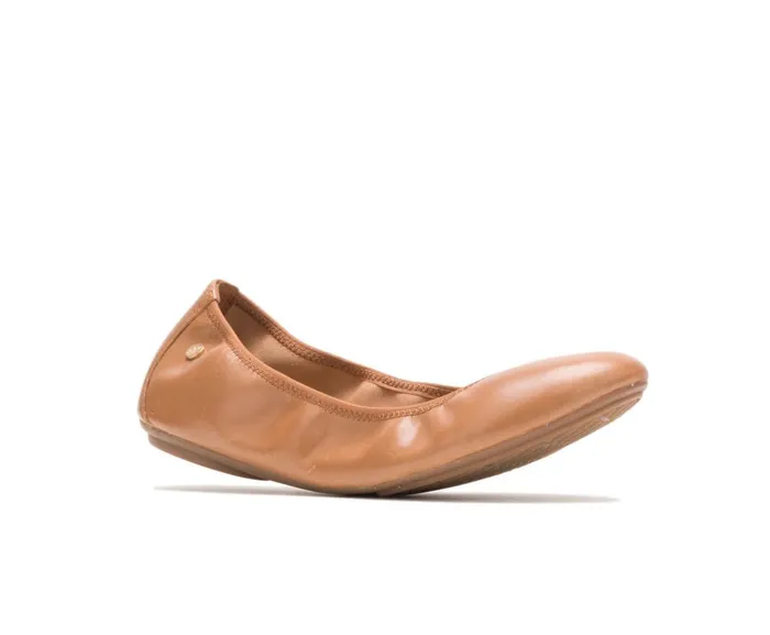 Hush Puppies Flats and SlipOns Women Chaste Ballet Cognac Leather Hush Puppies Flats and SlipOns Women Chaste Ballet Cognac Leather