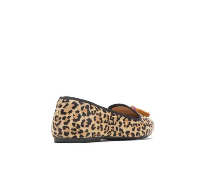 Hush Puppies Flats and SlipOns Women Sadie Tassel SlipOn Leopard Calf Hair Hush Puppies Flats and SlipOns Women Sadie Tassel SlipOn Leopard Calf Hair