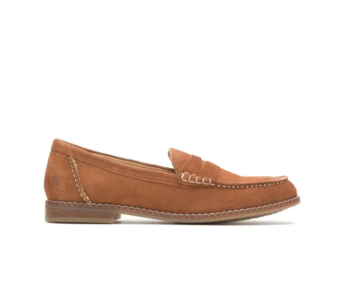 Hush Puppies Flats and SlipOns Women Wren Loafer Cinnamon Suede