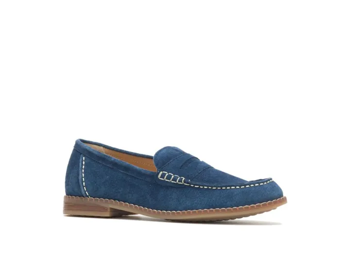 Hush Puppies Flats and SlipOns Women Wren Loafer Navy Suede