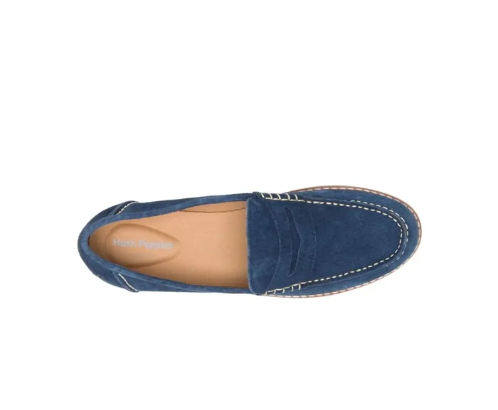 Hush Puppies Flats and SlipOns Women Wren Loafer Navy Suede
