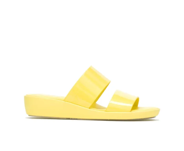 Hush Puppies Sandals Women Brite Jells Slide Sun Yellow