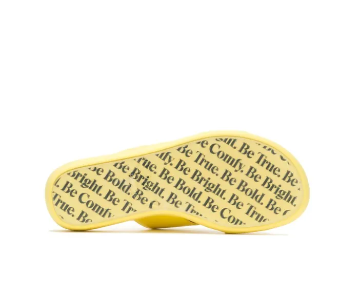 Hush Puppies Sandals Women Brite Jells Slide Sun Yellow