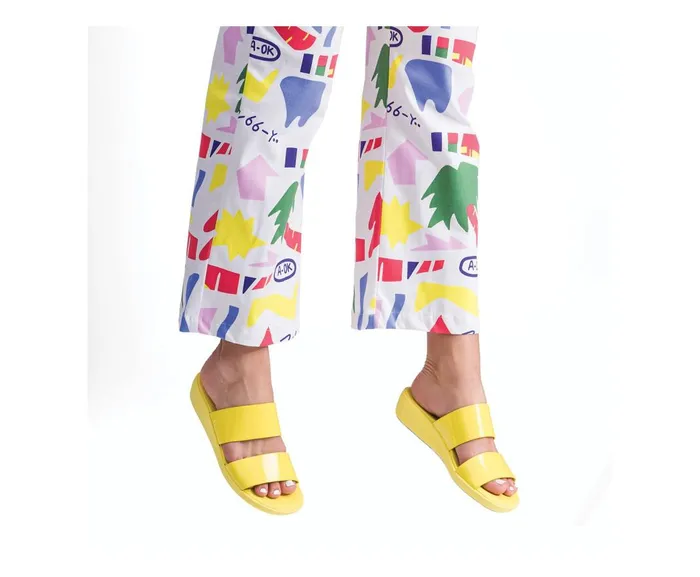 Hush Puppies Sandals Women Brite Jells Slide Sun Yellow