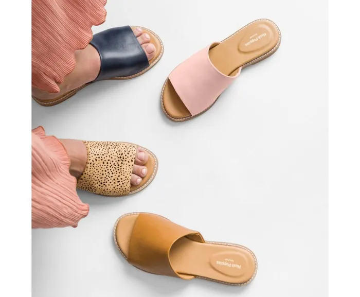 Hush Puppies Sandals Women Lexi Slide Pale Rose Leather