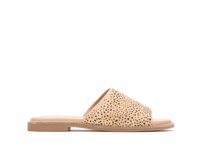 Hush Puppies Sandals Women Lexi Slide Spotted Calf Hair