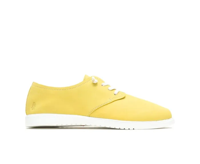 Hush Puppies Sneakers Women Everyday Lace Up Sun Yellow Nubuck