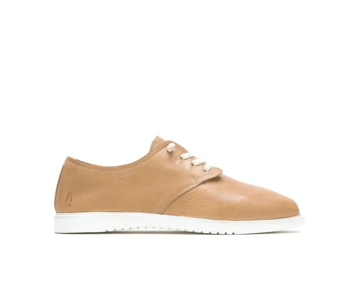 Hush Puppies Sneakers Women Everyday Lace Up Tan Leather