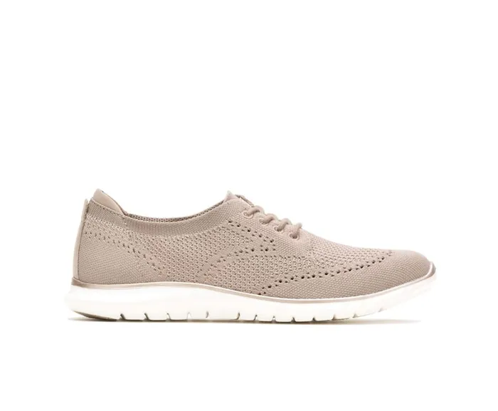 Hush Puppies Sneakers Women Tricia Wingtip Knit Taupe Knit