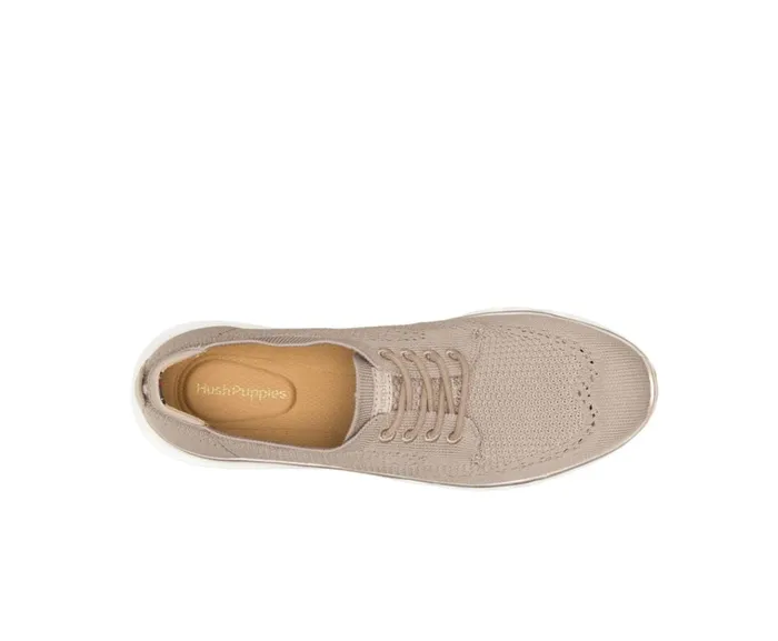 Hush Puppies Sneakers Women Tricia Wingtip Knit Taupe Knit Hush Puppies Sneakers Women Tricia Wingtip Knit Taupe Knit