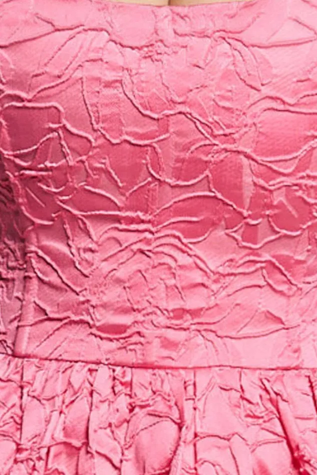 Inez Mini Dress 8211 Jacquard Strapless Bubble Hem Dress In Pink Women Showpo Curve Clothes