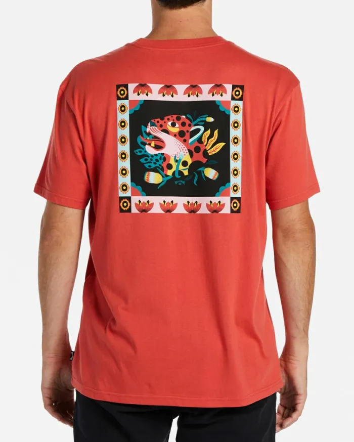 Jaguar TShirt Coral Men Billabong TShirts