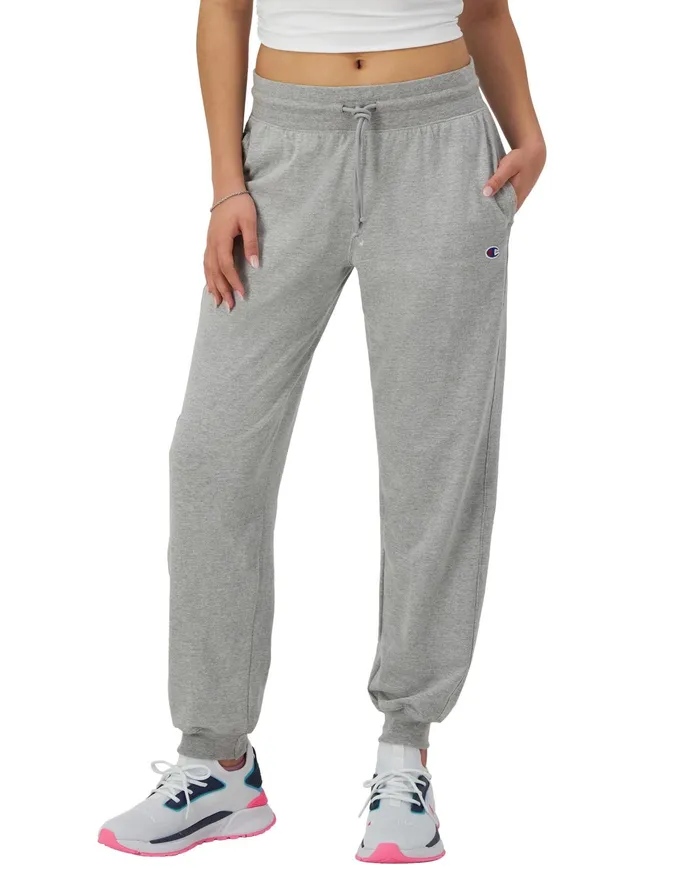 Jersey Joggers C Logo 29034 Oxford Grey Women Champion Pants