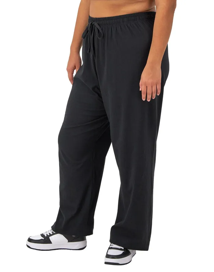 Jersey Pants C Logo 315034 Plus Size Black Women Champion Pants