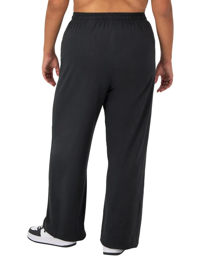 Jersey Pants C Logo 315034 Plus Size Black Women Champion Pants