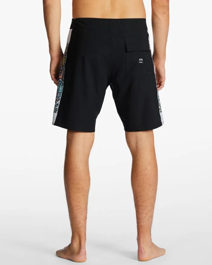 Keith Haring Jam Ciclo D Bah Pro Performance 19034 Boardshorts Black Men Billabong Performance Boardshorts