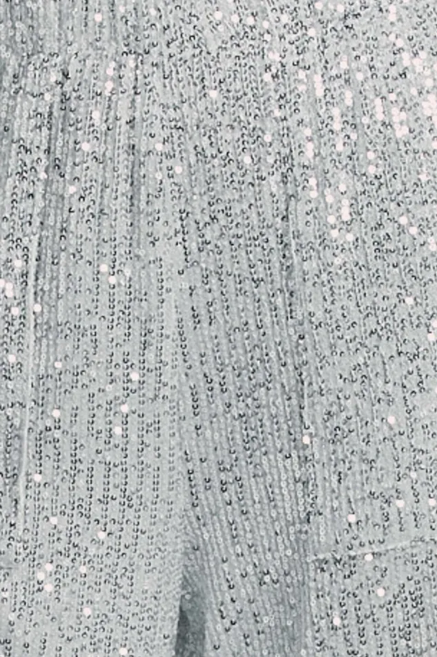Kendrick Pant 8211 Elasticated High Waist Sequin Jogger In Silver Women Showpo Loungewear