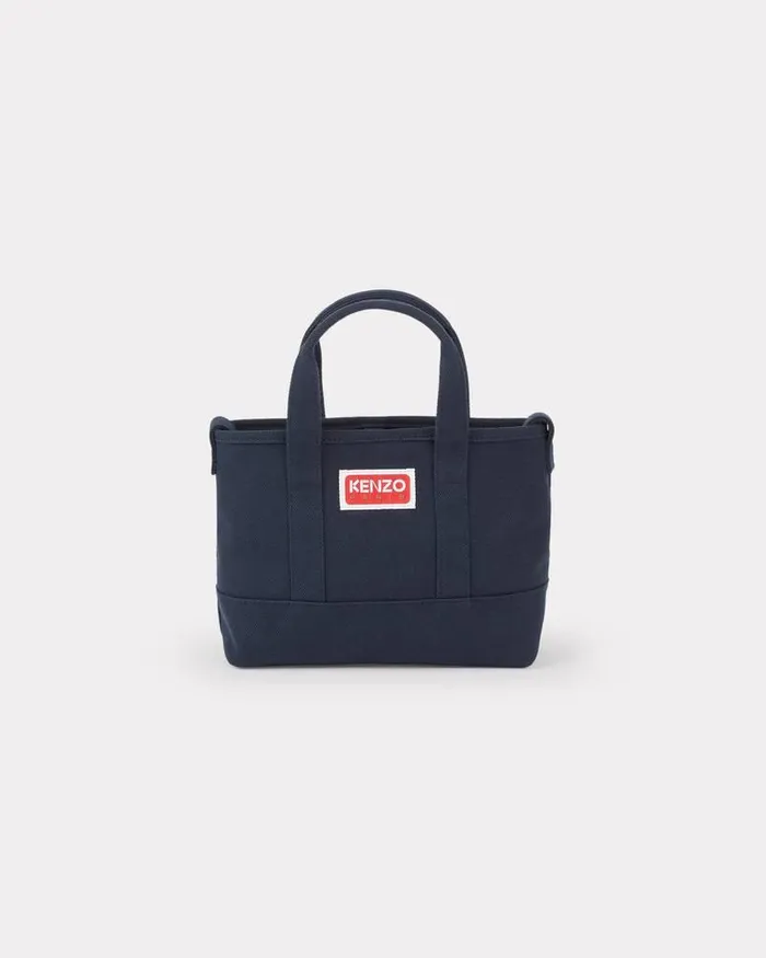 Kenzo Bags MenWomen Utility039 Small Canvas Tote Bag Navy Blue