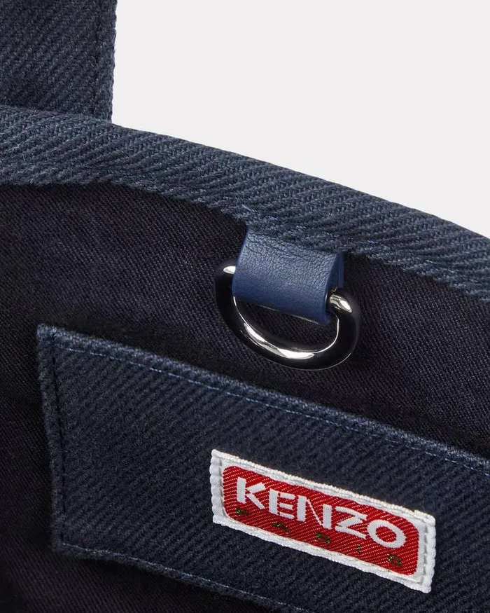 Kenzo Bags MenWomen Utility039 Small Canvas Tote Bag Navy Blue