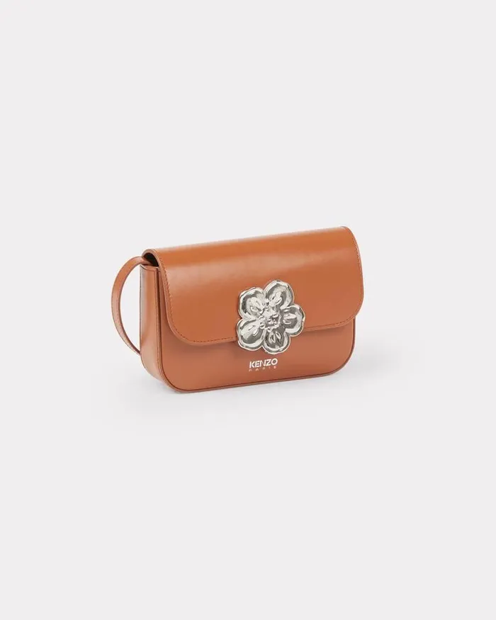 Kenzo Bags Women Boke039 Leather Handbag Dark Camel