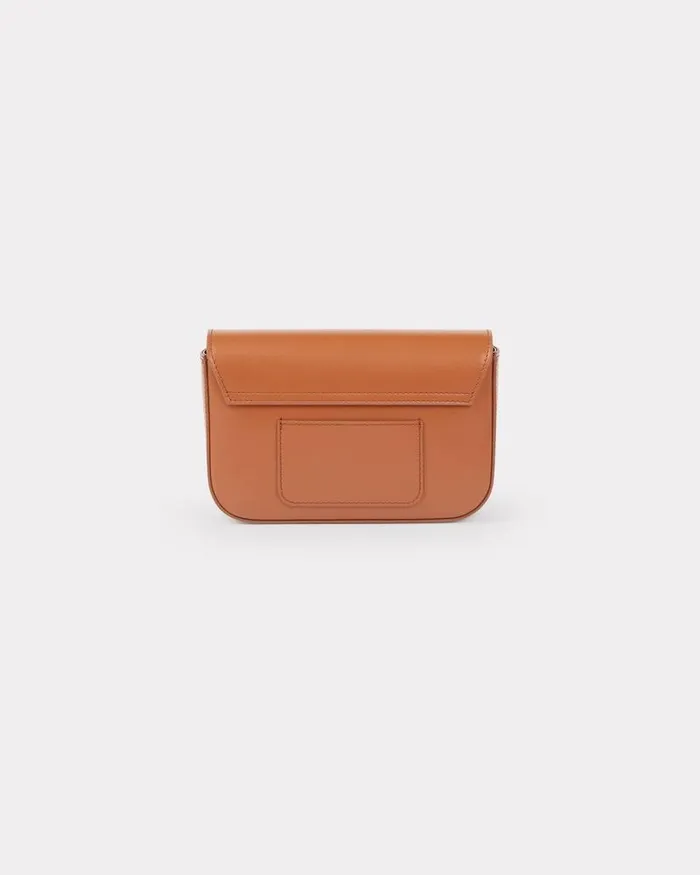 Kenzo Bags Women Boke039 Leather Handbag Dark Camel