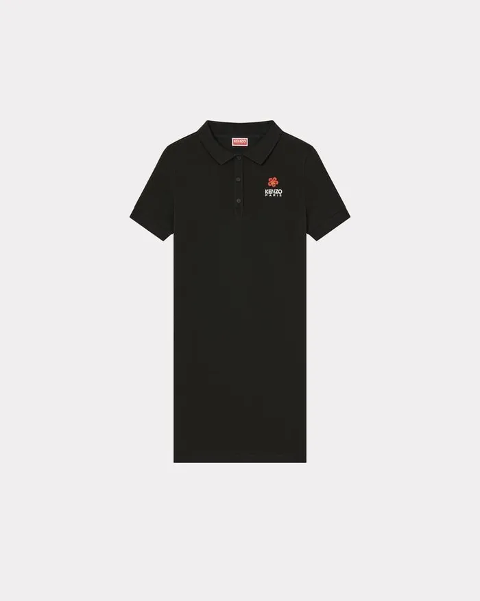 Kenzo Dresses And Skirts Women 039Boke Flower039 Embroidered Polo Dress Black