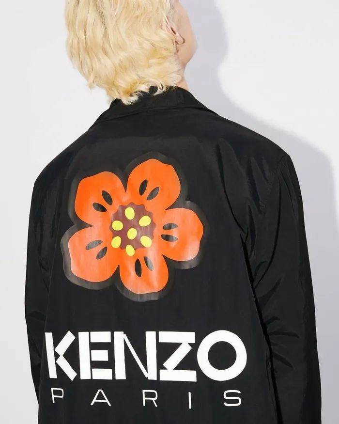 Kenzo Jackets And Coats Men 039Boke Flower039 Coach Jacket Black
