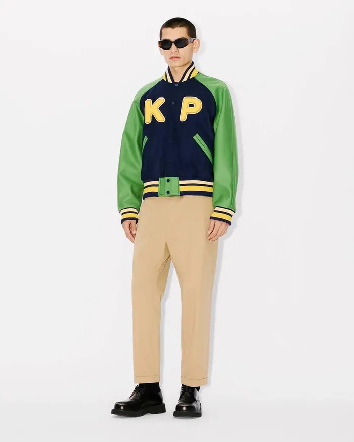 Kenzo Jackets And Coats Men 039Varsity039 Genderless Wool Jacket Midnight Blue