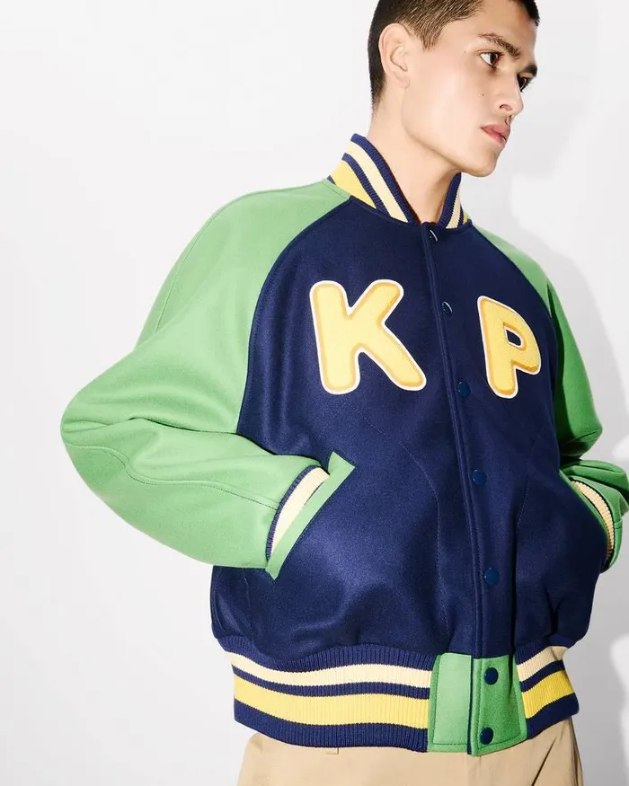 Kenzo Jackets And Coats Men 039Varsity039 Genderless Wool Jacket Midnight Blue