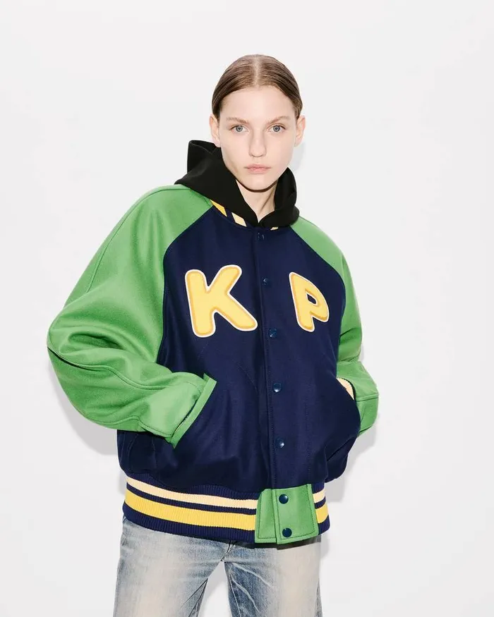 Kenzo Jackets And Coats Men 039Varsity039 Genderless Wool Jacket Midnight Blue