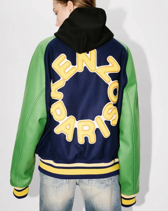 Kenzo Jackets And Coats Men 039Varsity039 Genderless Wool Jacket Midnight Blue