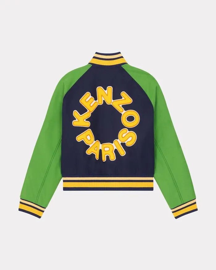Kenzo Jackets And Coats Men 039Varsity039 Genderless Wool Jacket Midnight Blue