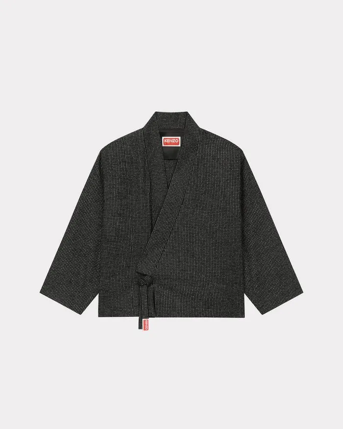 Kenzo Jackets And Coats Men Kimono Jacket Anthracite