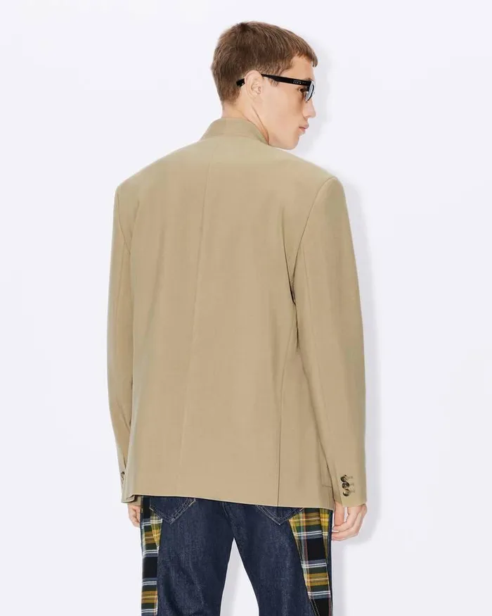 Kenzo Jackets And Coats Men Kimono Suit Jacket Dark Beige