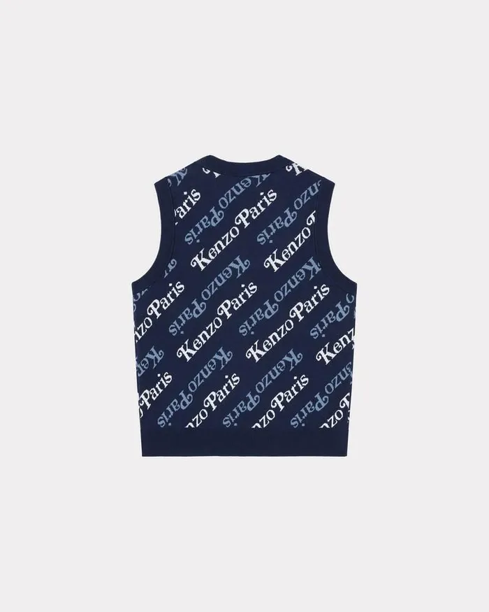 Kenzo Knitwear Men By Verdy039 Sleeveless Jumper Midnight Blue