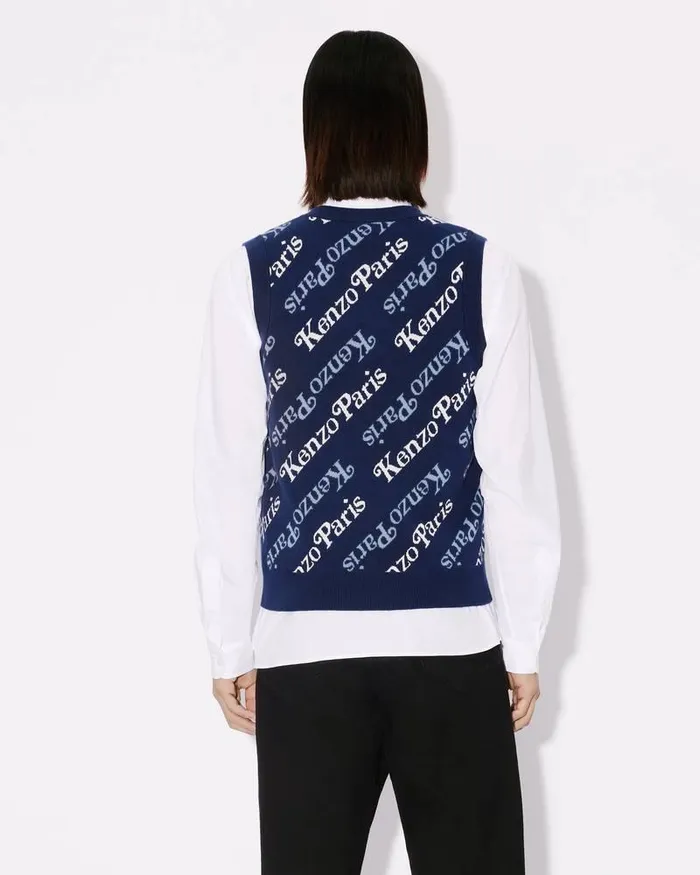 Kenzo Knitwear Men By Verdy039 Sleeveless Jumper Midnight Blue