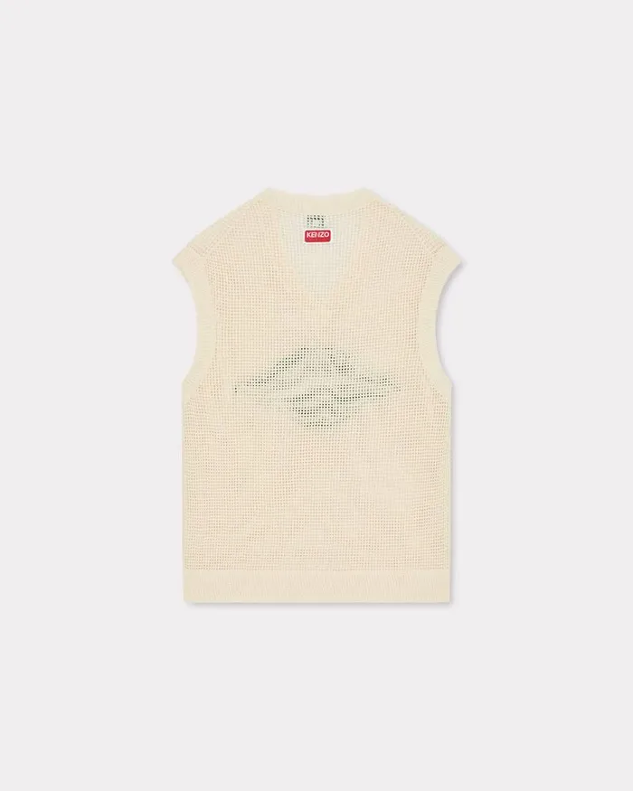 Kenzo Knitwear Men Fruit Stickers039 Waistcoat Off White
