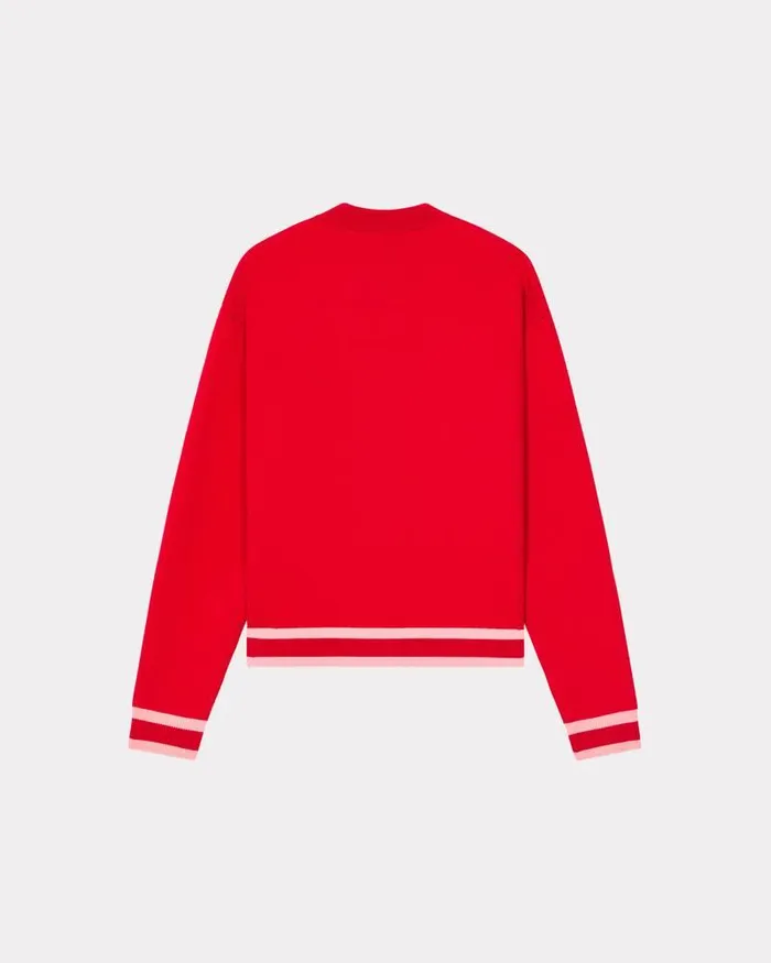 Kenzo Knitwear Women 039Year Of The Dragon039 Embroidered Jumper Cherry