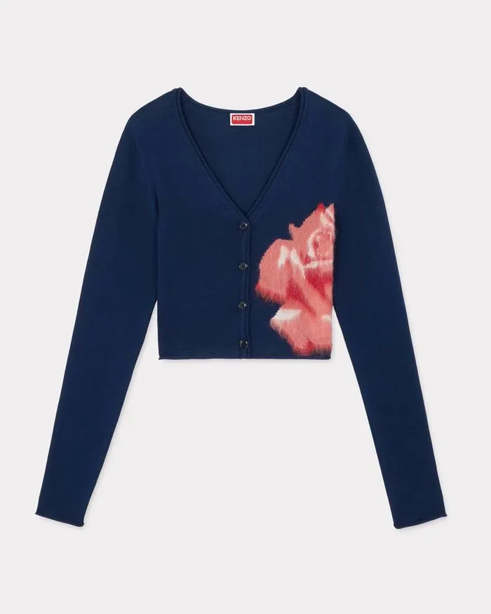 Kenzo Knitwear Women Rose039 Cardigan Midnight Blue