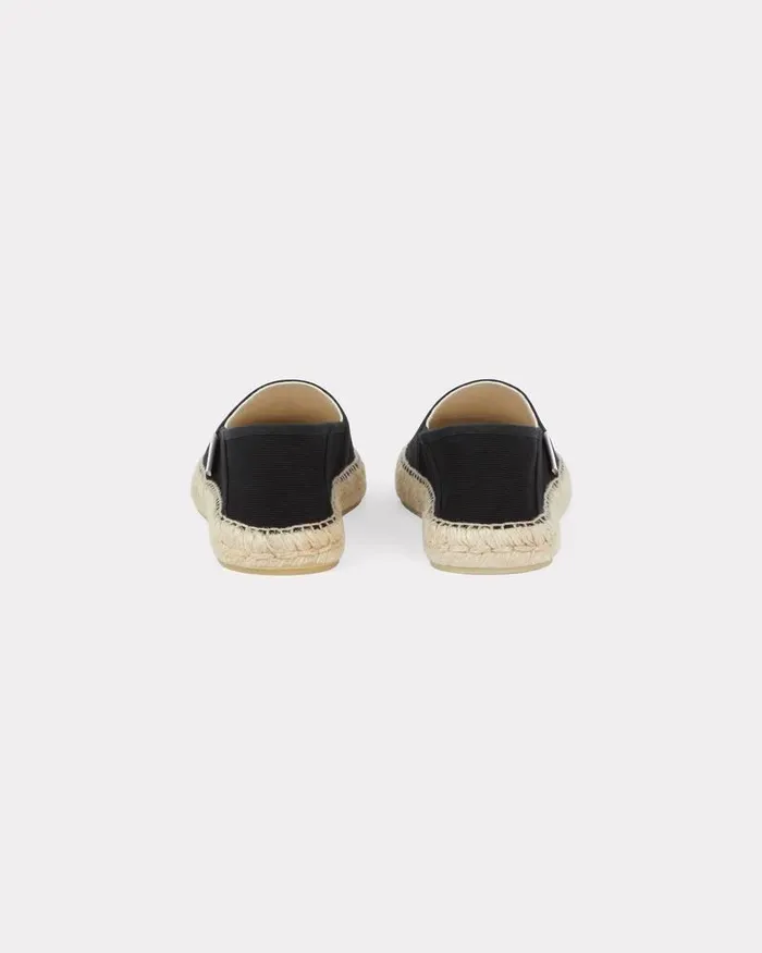 Kenzo Mules And Espadrilles Women Embroidered Canvas Espadrilles Black