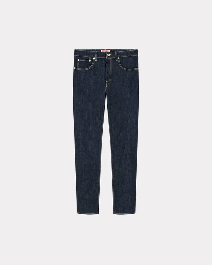 Kenzo Pants And Shorts Men BARA Slimfit Jeans Rinse Blue Denim